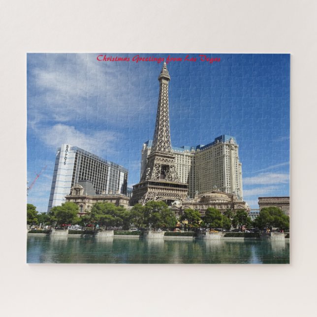 Puzzle Las Vegas Nevada. Felicitaciones de Navidad (Horizontal)