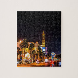 Puzzle Las Vegas Noches Lights Strip Eiffel Tower Casino