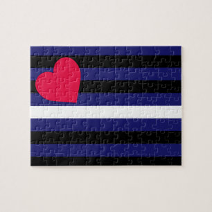 Puzzle Látex de cuero y bandera del orgullo de BDSM