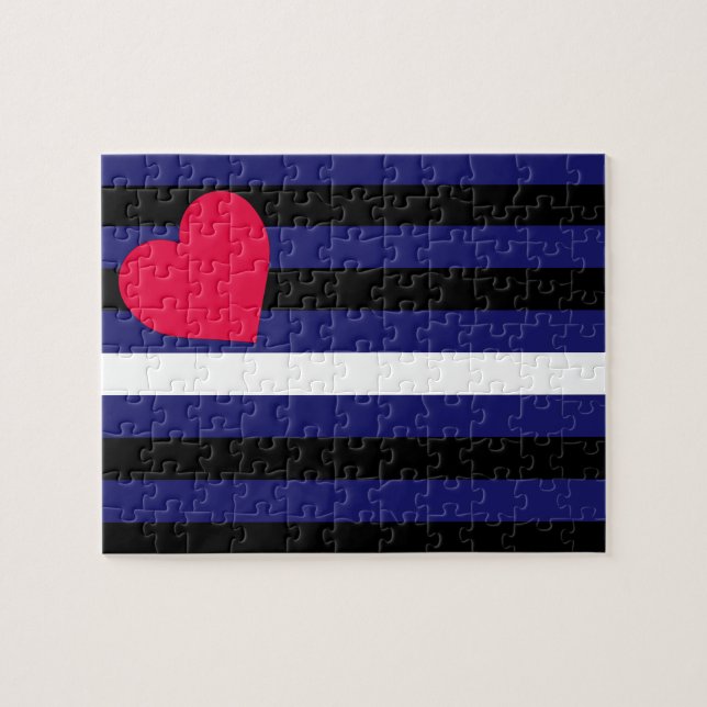 Puzzle Látex de cuero y bandera del orgullo de BDSM (Horizontal)