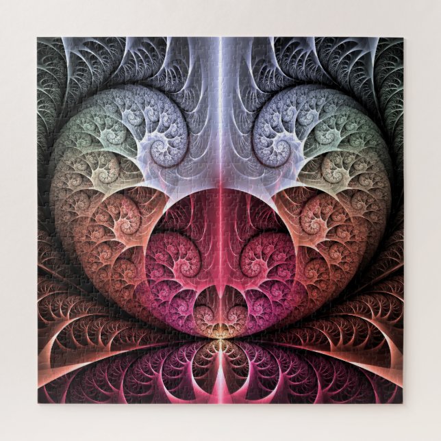 Puzzle Latido, Arte fractal de fantasía surreal abstracta (Vertical)