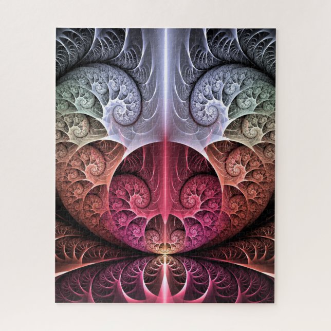 Puzzle Latido, Arte fractal de fantasía surreal abstracta (Vertical)
