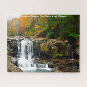 Puzzle Laurel Creek Virginia. Felicitaciones de Navidad