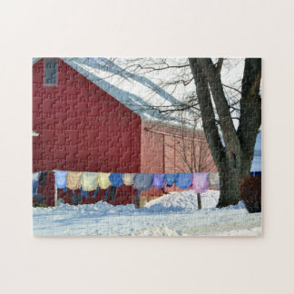 Puzzle Lavadero del invierno de Amish