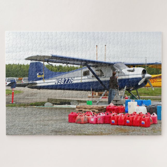 Puzzle Lavado de aviones flotantes, Lake Hood, Alaska (Horizontal)