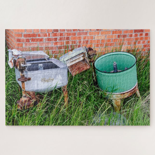 Puzzle Lavadora de lavaparabrisas y lavadora - 1014 pieza (Horizontal)