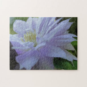Puzzle Lavender Clematis Flower Art Photo Painting