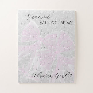 Puzzle Lazos Coquette rosa transparente - ¿Serás Mi…