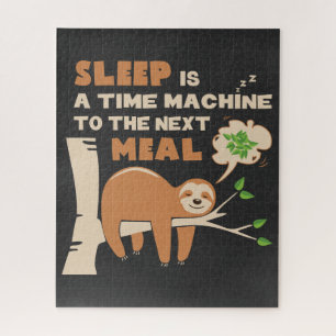 Puzzle Lazybone Sloth quien ama comer y deliciosa comida