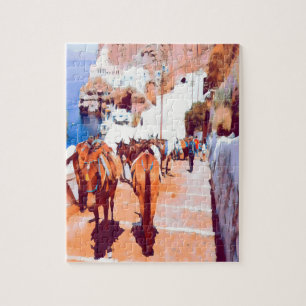 Puzzle ldp SANTORINI - Pista de burro - Fira -