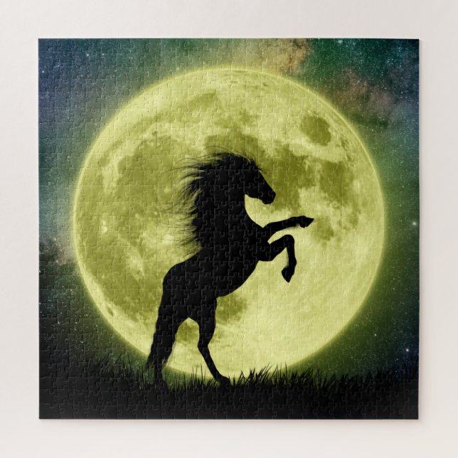 Puzzle Le cheval et la lune jaune (Vertical)