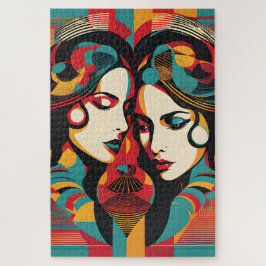 Puzzle Le lien, portraits graphiques en pop art