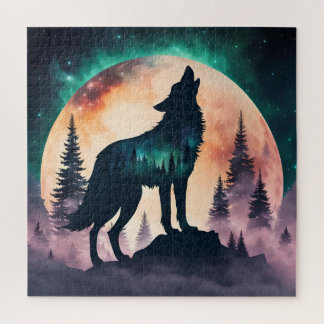 Puzzle Le loup de la pleine lune