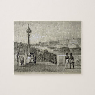 Puzzle Le Louvre, grabado por Auguste Bry (grabado)