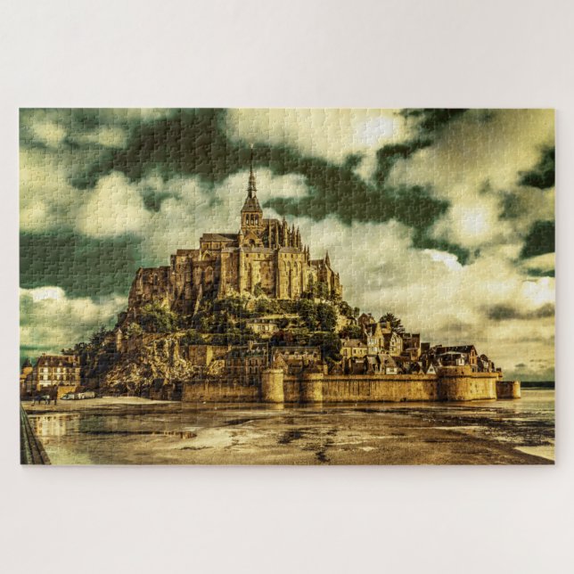 Puzzle Le Mont Saint Michel, Francia. (Horizontal)