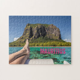 Puzzle Le Morne Brabant Mauricio vistas desde el mar
