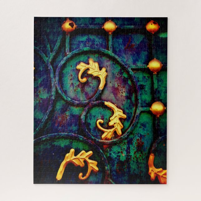 Puzzle Leaf de oro (Vertical)