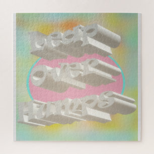 Puzzle Leap Over Hump diseño de arte pasteles polvoriento