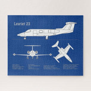Puzzle Learjet 23 - Planes de dibujo del avión ABD