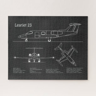 Puzzle Learjet 23 - Planes de dibujo del plano del avión