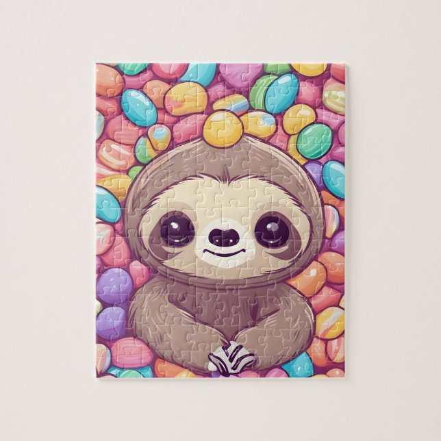 Puzzle Leche colorida con caramelos y dulces (Vertical)