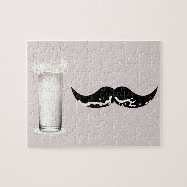 Puzzle Leche Mustache Creme (Horizontal)