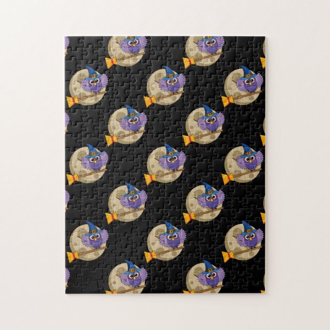 Puzzle Lechuza del asistente del personalizado volando so (Vertical)