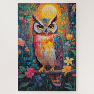 Puzzle Lechuza en el bosque