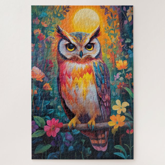 Puzzle Lechuza en el bosque (Vertical)