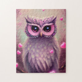 Puzzle Lechuza Kawaii Rosa