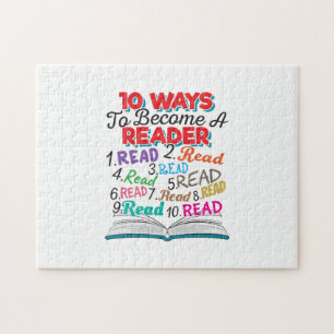 Puzzle Lector de libros 10 maneras de convertirse en lect