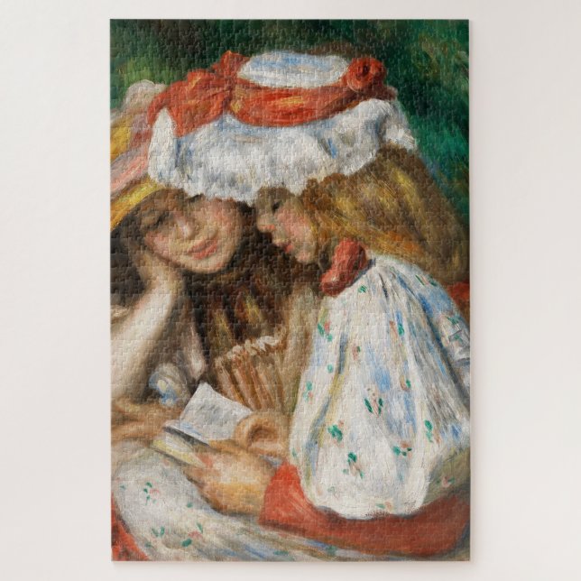 Puzzle Lectura de dos Chicas - Pintura impresionista de r (Vertical)