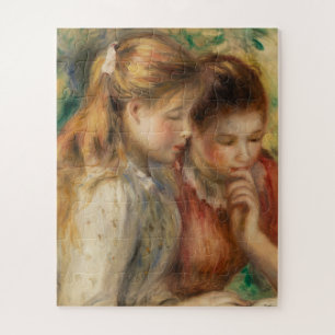 Puzzle Lectura de dos Chicas - Pintura impresionista de r