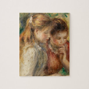 Puzzle Lectura de dos Chicas - Pintura impresionista de r
