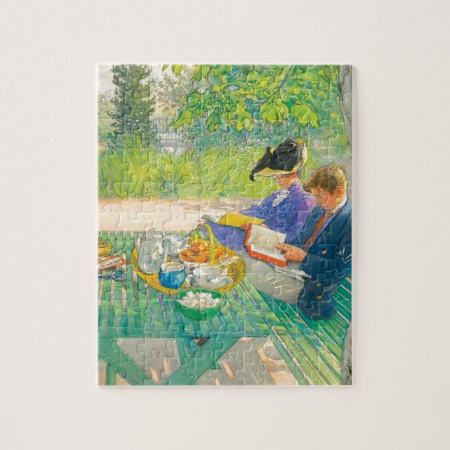 Puzzle Lectura del día de fiesta de Carl Larsson (Vertical)