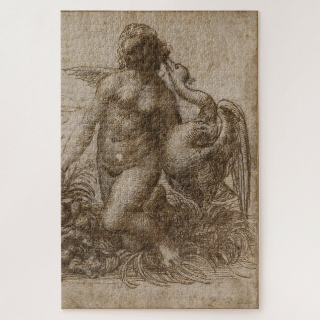 Puzzle Leda y el cisne - Leonardo da Vinci (Chatsworth) (Vertical)