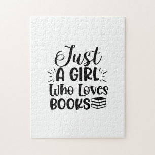 Puzzle Leer arte es sólo un Chica que ama los libros