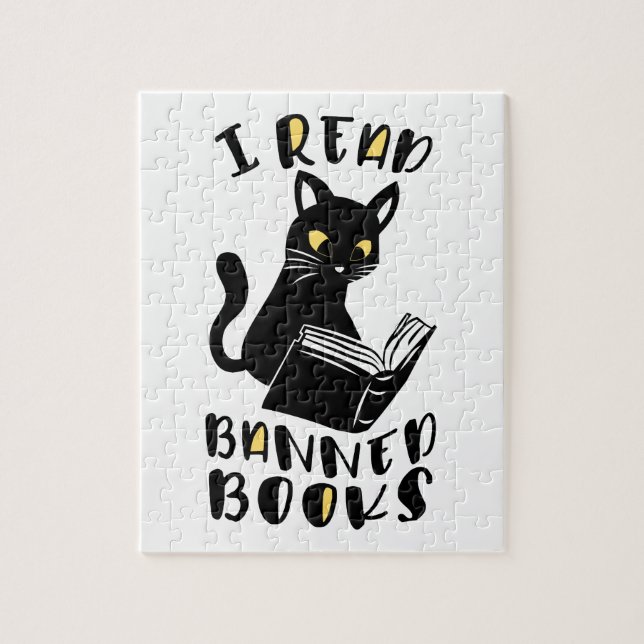Puzzle Leí libros prohibidos Cat (Vertical)