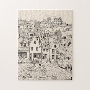 Puzzle Leiden South Holland Holanda Planeación de lápiz d