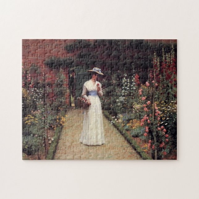 Puzzle Leihgton Lady en un jardín (Horizontal)