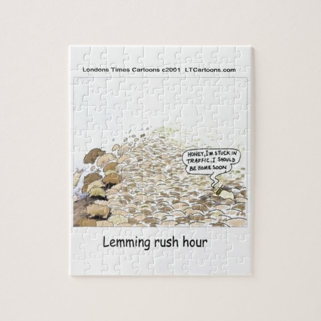 Puzzle Lemmings Rush Hour Funny (Vertical)