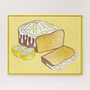 Puzzle Lemon Drizzle Pound Cake Loaf British Baking Food