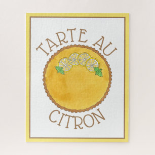 Puzzle Lemon Tart Tarte au Citron Curd Pie Baking Food