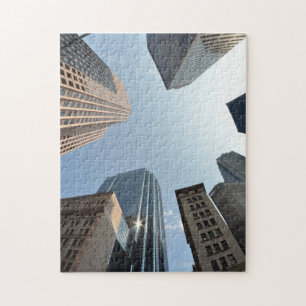 Puzzle lente del Pescado-ojo del edificio, Boston, los