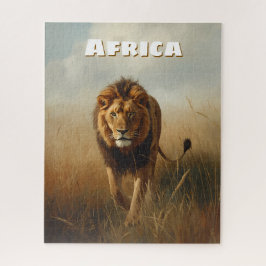 Puzzle León Africano Retro Escénico