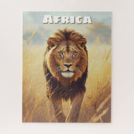 Puzzle León Africano Retro Escénico