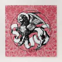 León alado del siglo XV en San Marcos