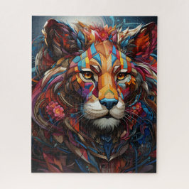 Puzzle León colorido de 16" x 20", 520 piezas, rompecabez