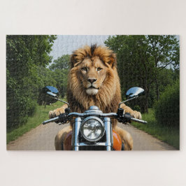 Puzzle León en motocicleta
