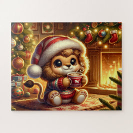 Puzzle León Navidad Cute